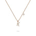 Solid 925 Sterling Silver Initial Crystal Personalised Alphabet Letter Necklace Rose Gold Filled